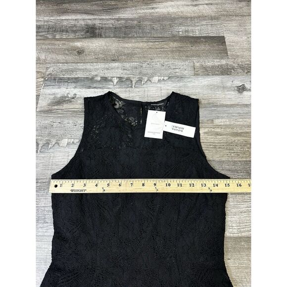 Banana Republic Black Floral Lace Dress Women's Size 0 - Picture 7 of 8